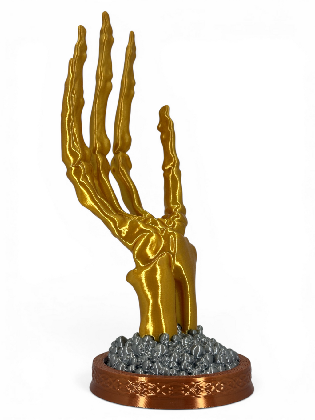 Gold Skeleton Hand Ring Holder