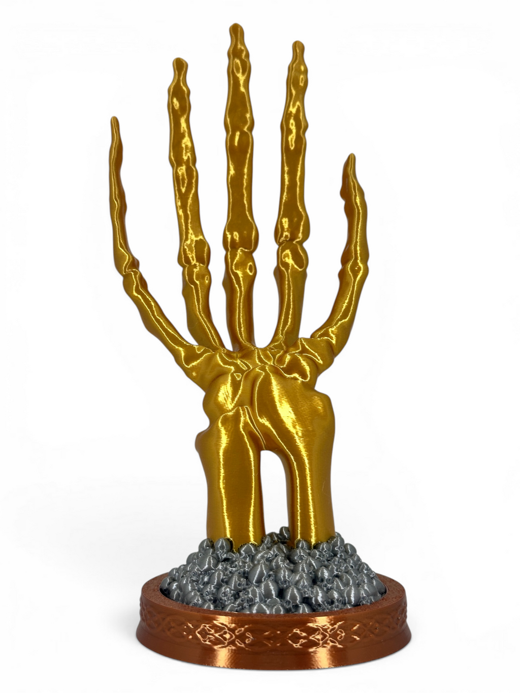 Gold Skeleton Hand Ring Holder