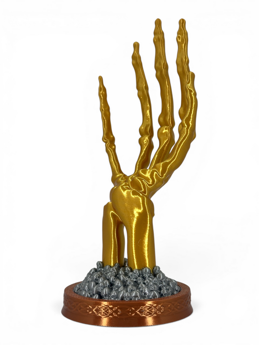 Gold Skeleton Hand Ring Holder