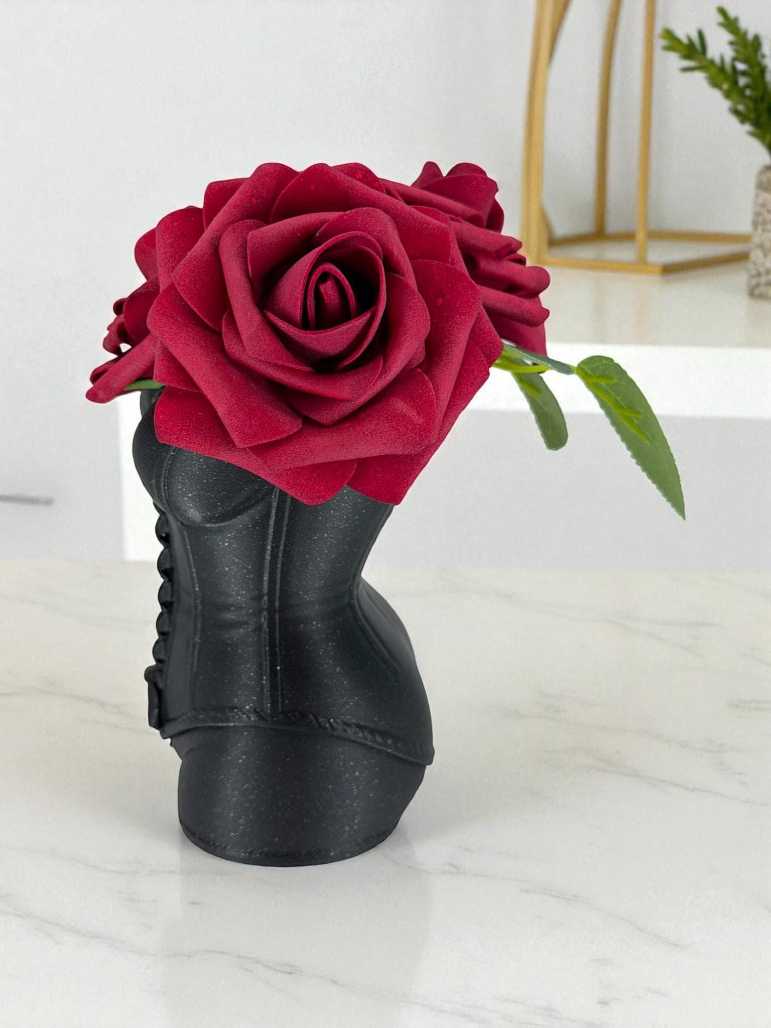 Corset Vase – Lace-Up Bust Flower Holder