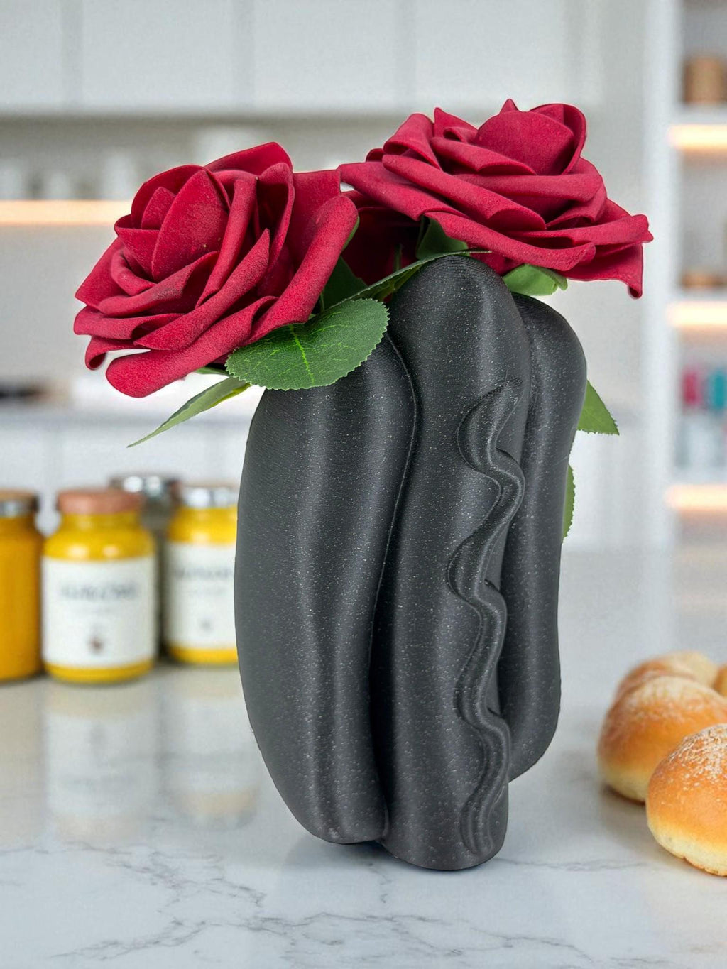 Hot Dog Vase – Unique Flower Holder, Modern Artistic Home Décor