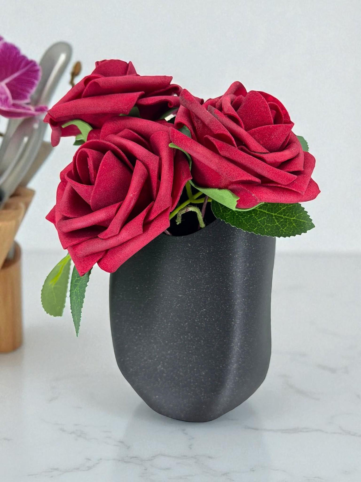 Hot Dog Vase – Speckled Wavy Drizzle Flower Holder