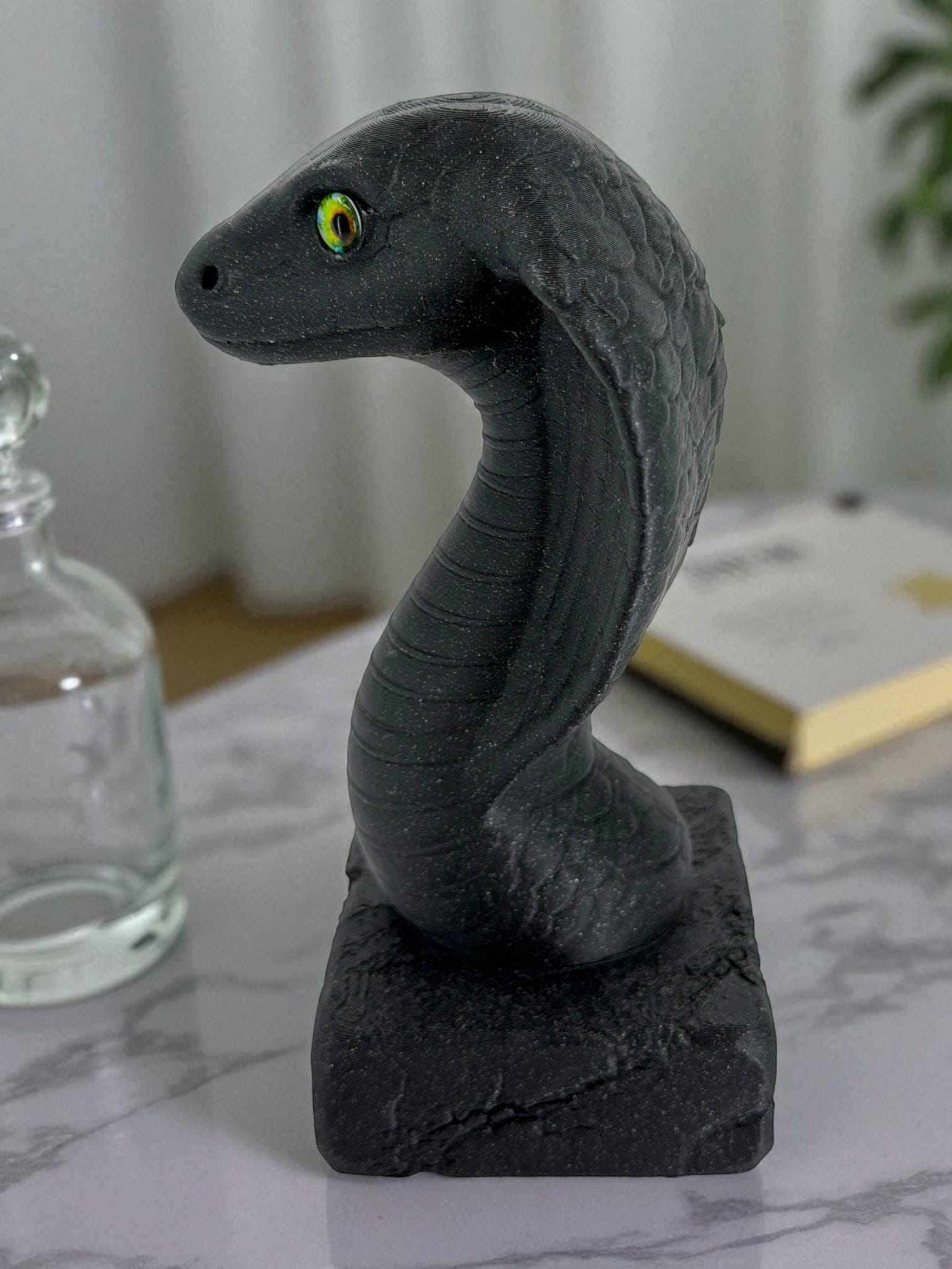 Hooded Cobra Statue – Gothic Serpent Sculpture