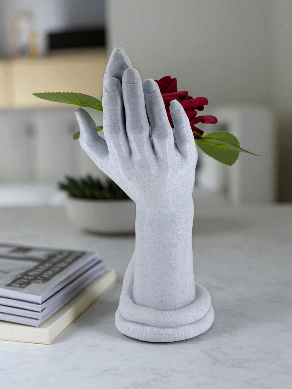 Snake Hand Flower Holder – Gothic Vase, Dark Serpent Sculpture, Unique Gothic Home Décor