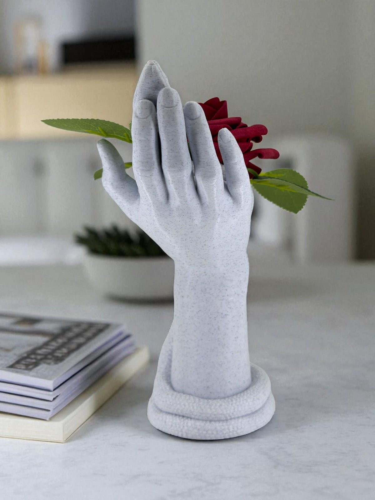 Snake Hand Flower Holder – Gothic Serpent Sculpture