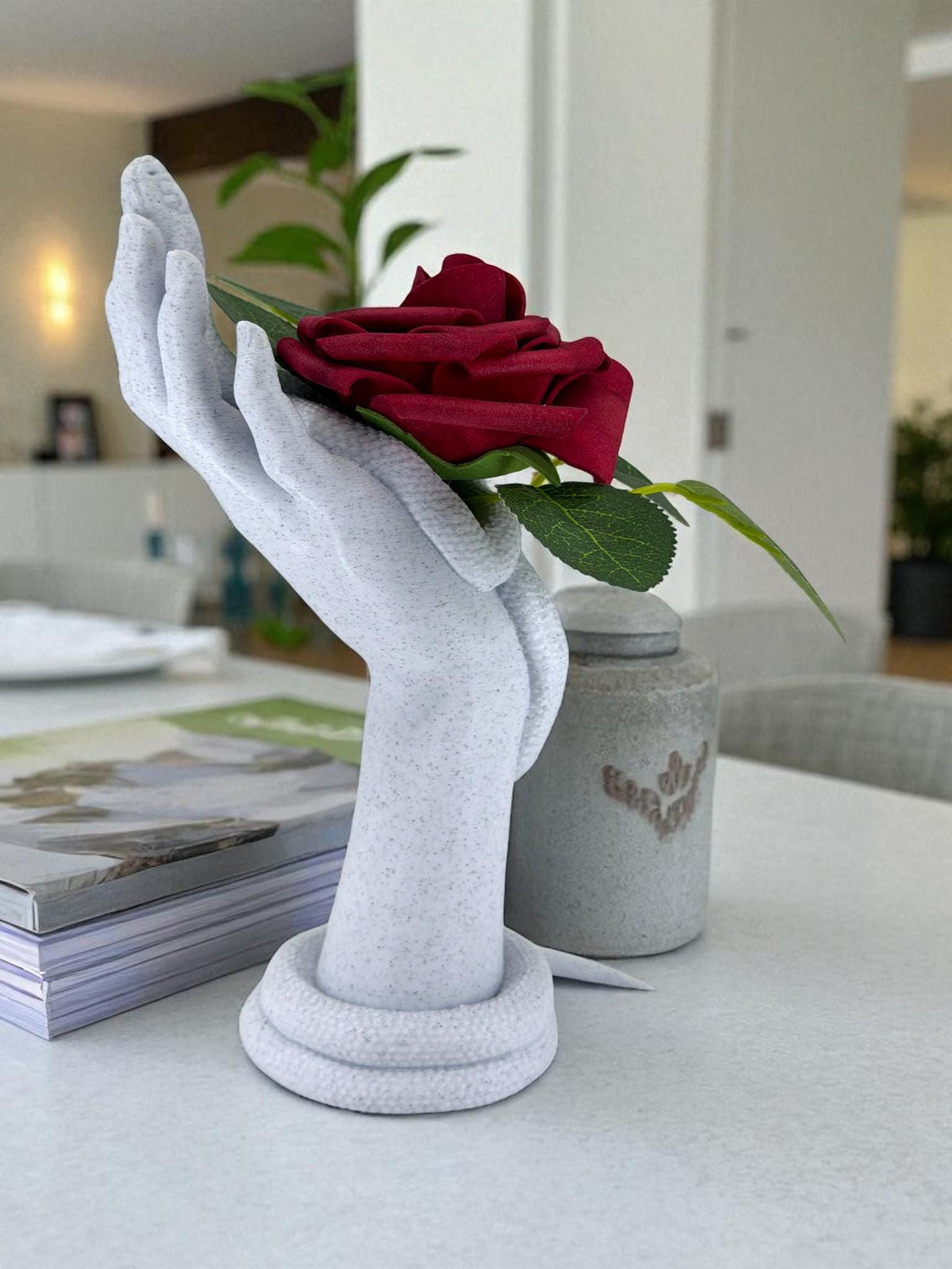 Snake Hand Flower Holder – Gothic Serpent Sculpture