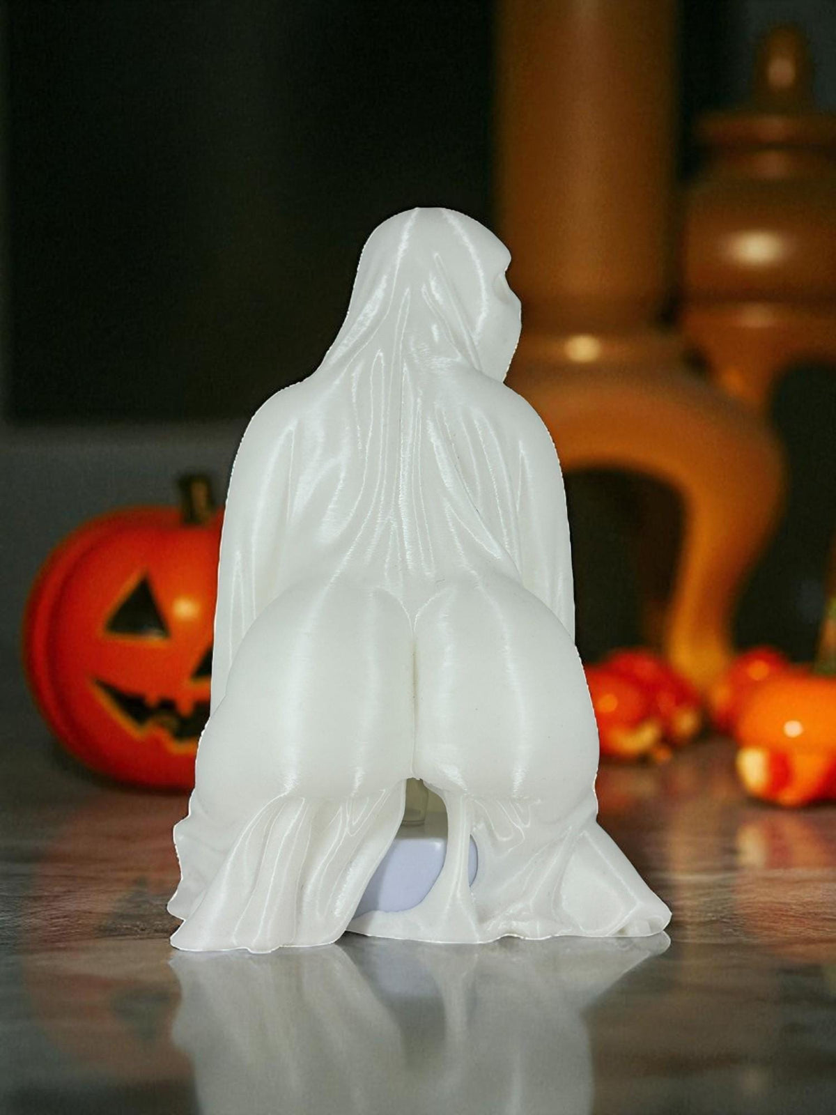 Booty Ghost LED Statue – Funny Halloween Table Decor