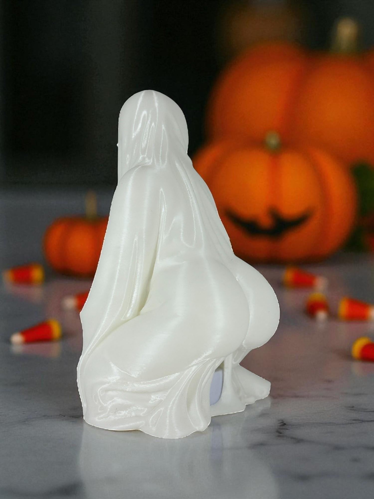 Booty Ghost LED Statue – Funny Halloween Table Decor