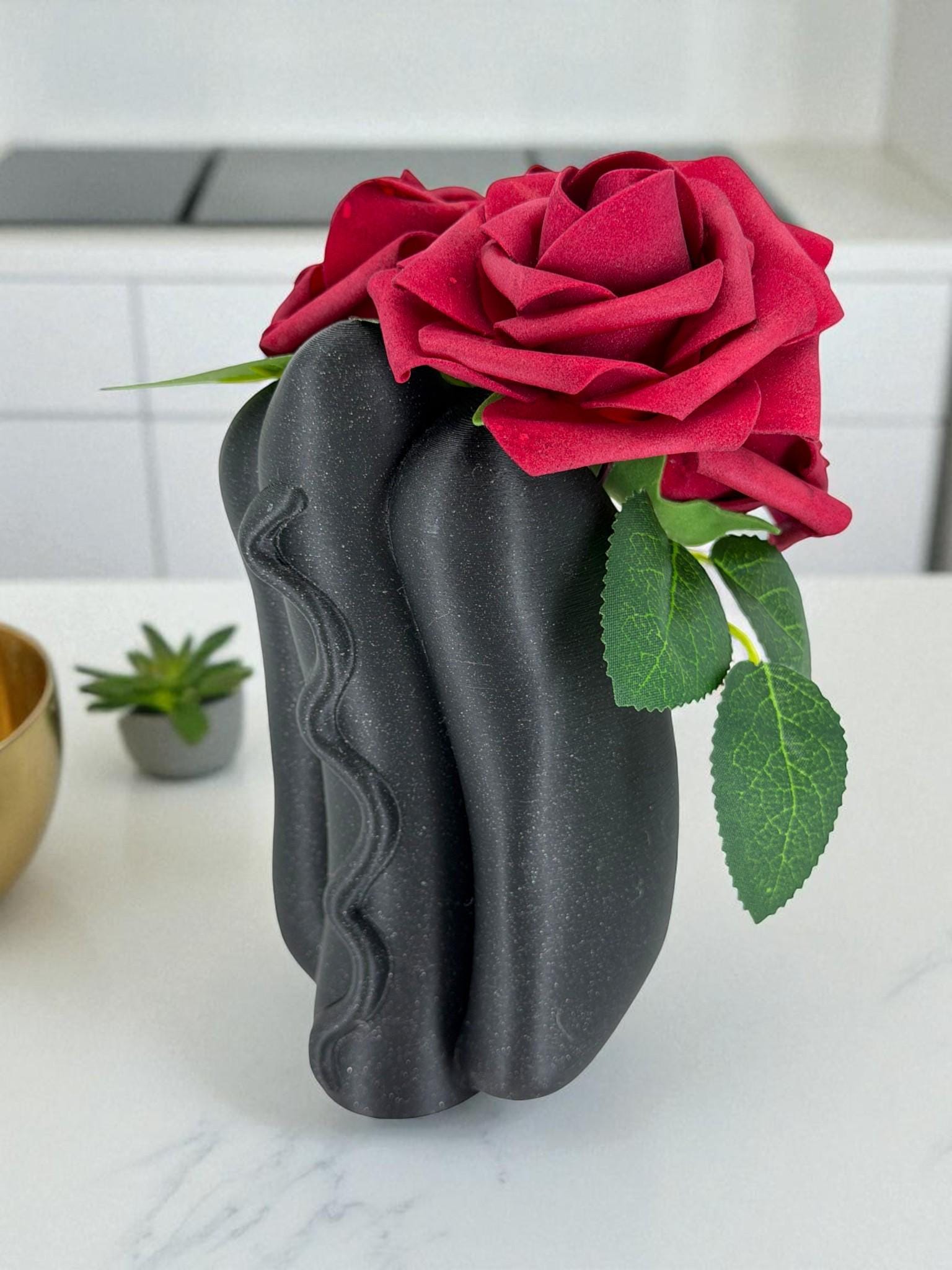 Hot Dog Vase – Speckled Wavy Drizzle Flower Holder