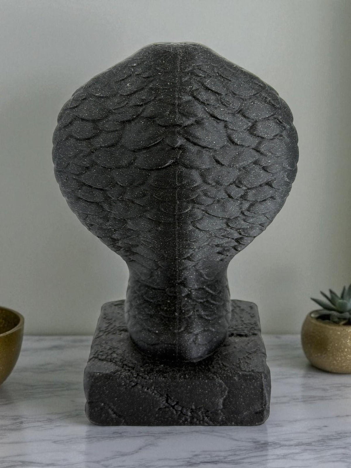 Hooded Cobra Statue – Gothic Serpent Sculpture
