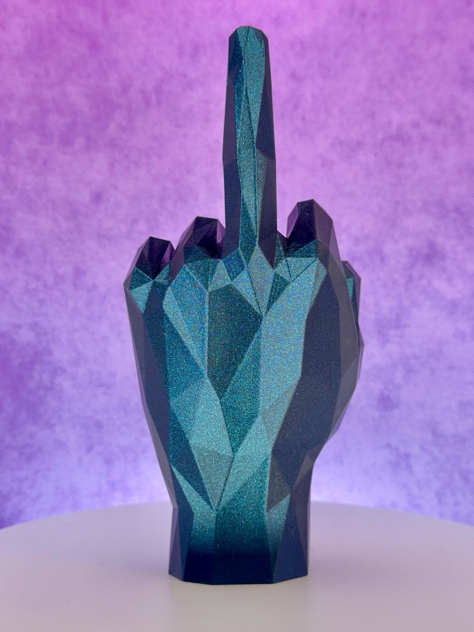 Middle Finger Ring Holder – Geometric Hand Sculpture