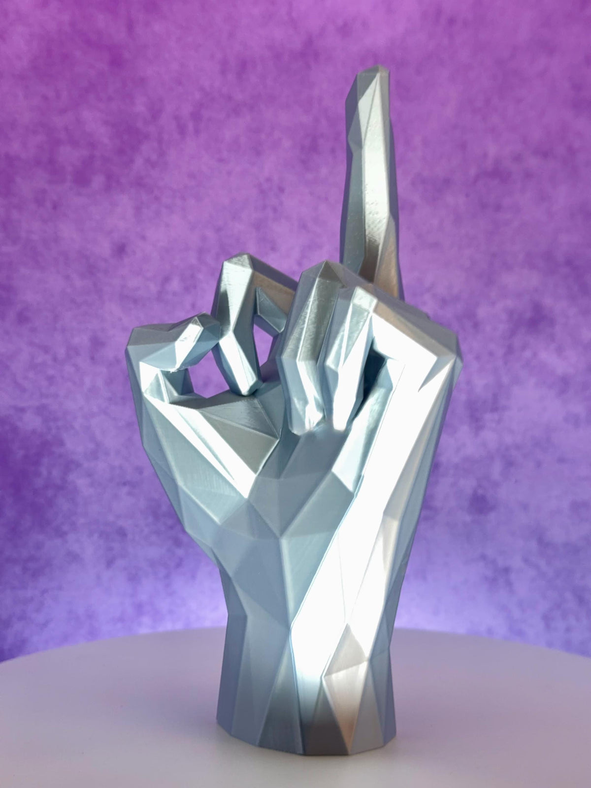 Middle Finger Ring Holder – Geometric Hand Sculpture
