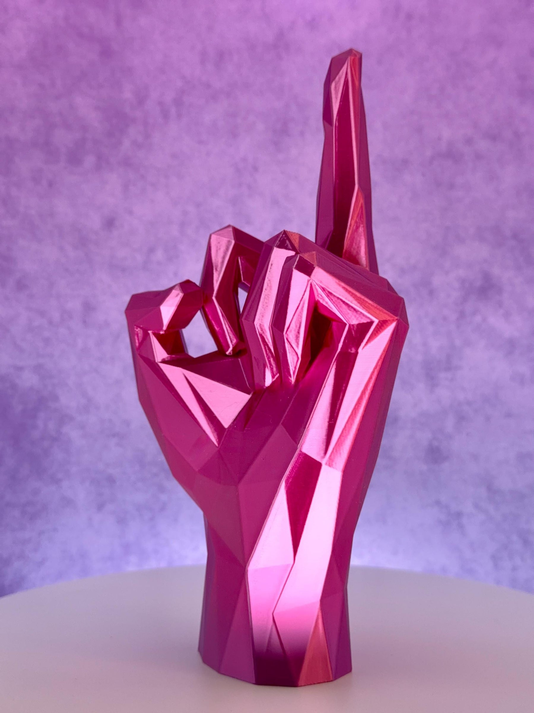 Middle Finger Ring Holder – Geometric Hand Sculpture