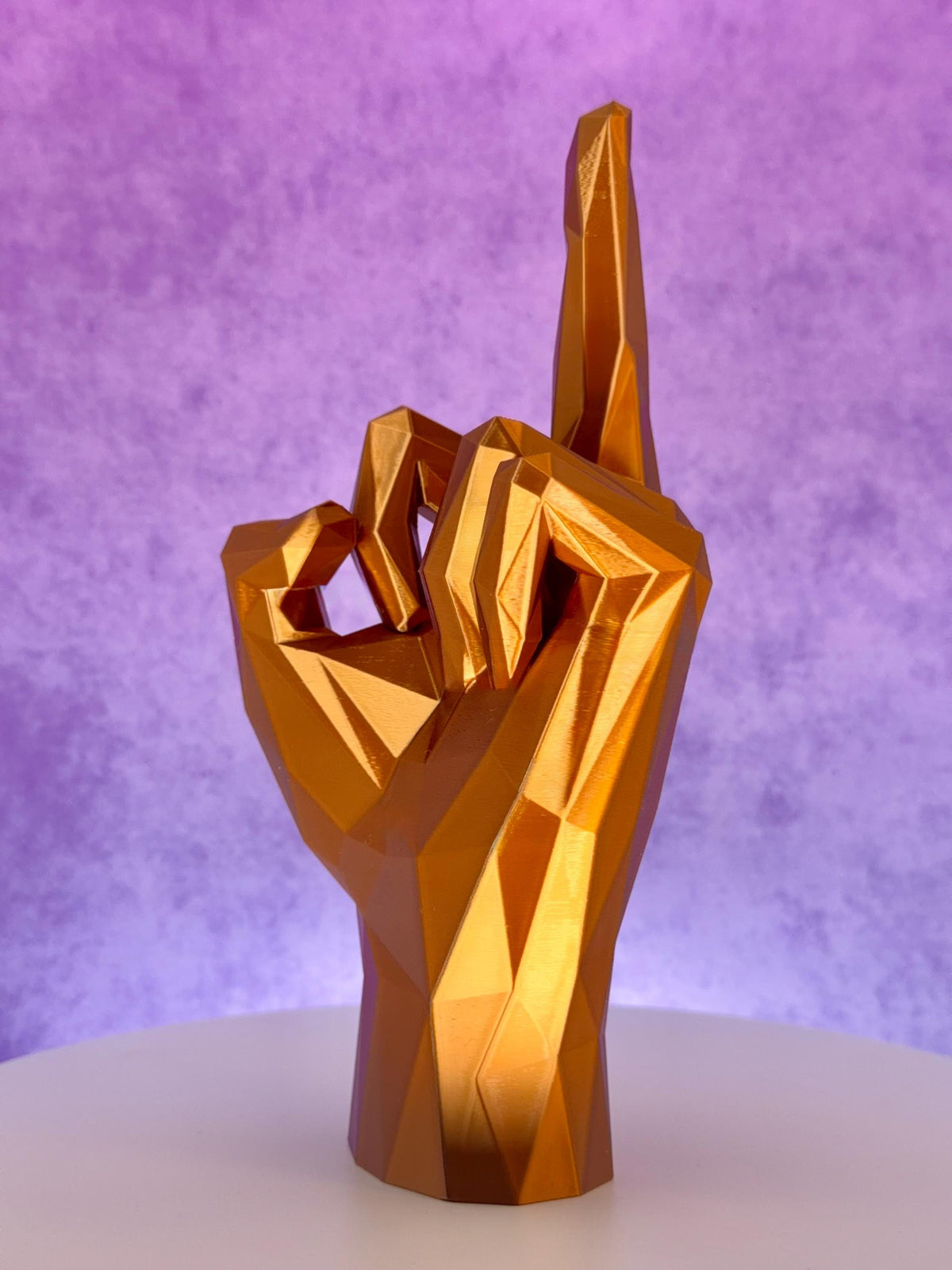 Middle Finger Ring Holder – Geometric Hand Sculpture