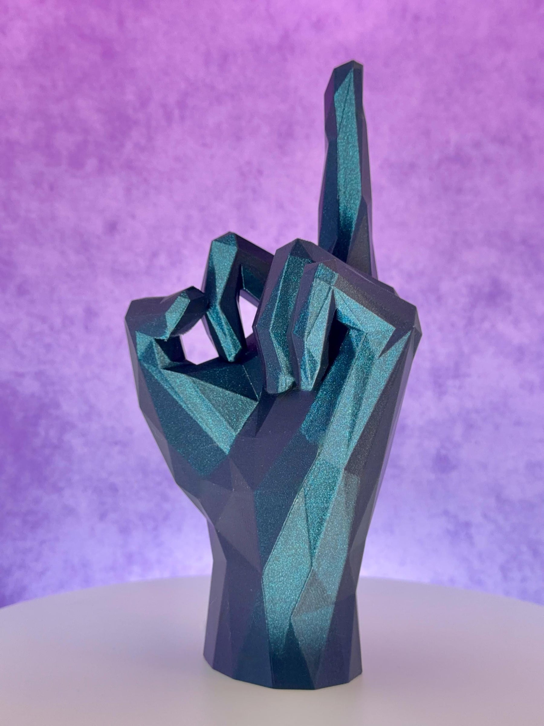 Middle Finger Ring Holder – Geometric Hand Sculpture