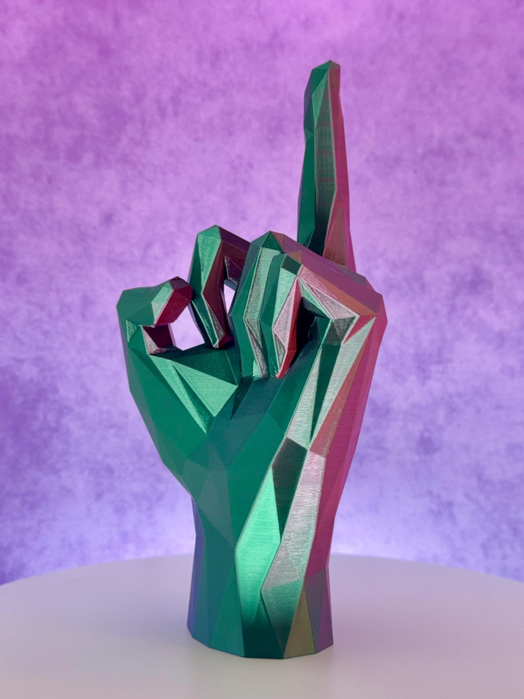 Middle Finger Ring Holder – Geometric Hand Sculpture