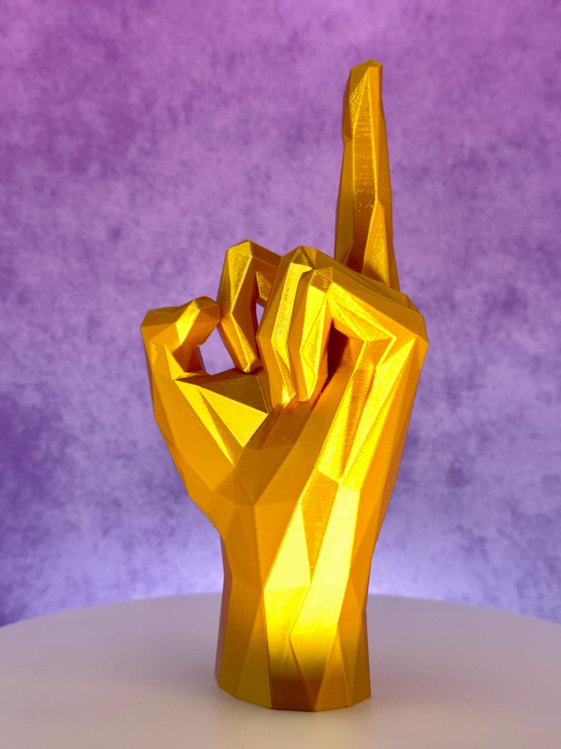 Middle Finger Ring Holder – Geometric Hand Sculpture